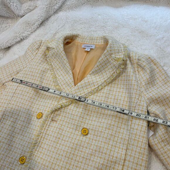 Vintage NWT Women’s Liz Claiborne Tweed Yellow Blazer‎ Size 16 - Picture 8 of 9